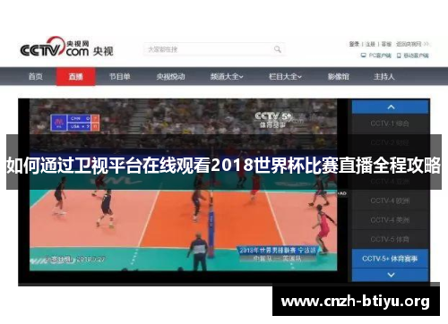 如何通过卫视平台在线观看2018世界杯比赛直播全程攻略